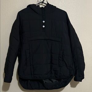 Black Quilted Pullover Jacket Free People Dupe